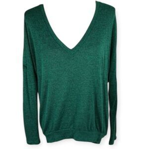 GIBSON GREEN V-NECK SWEATER SZ.S EUC.